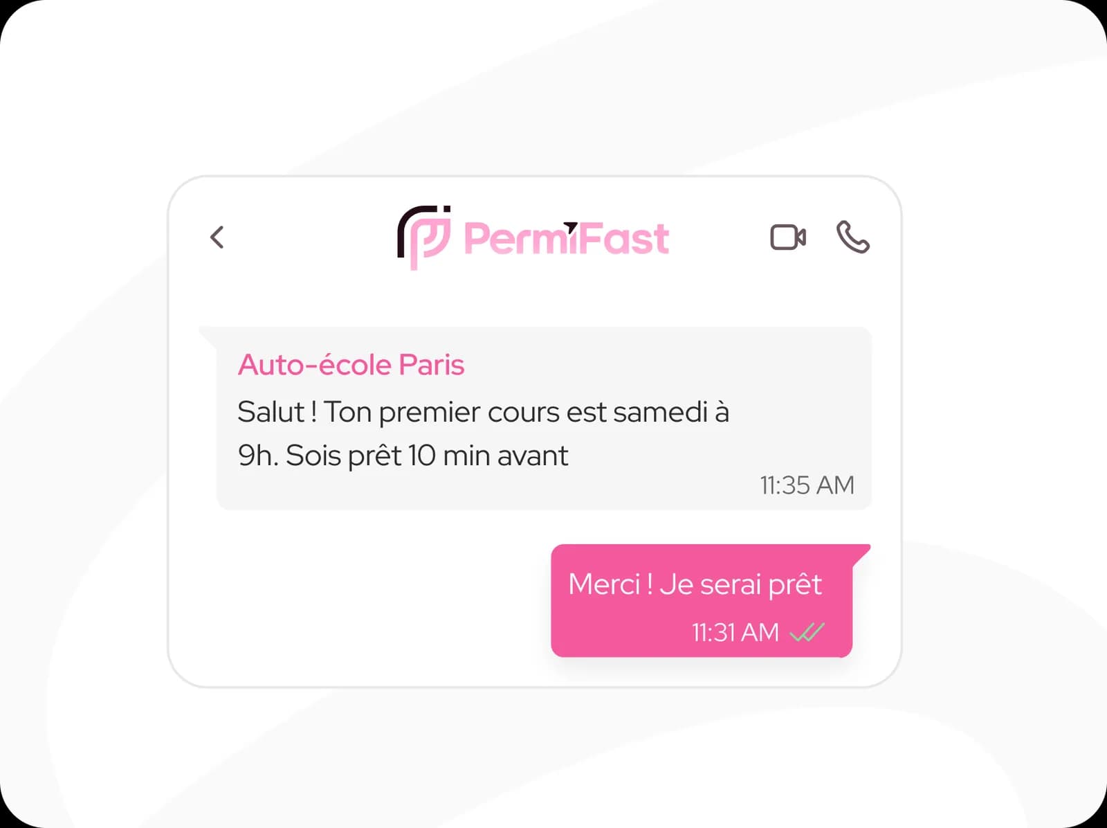 Illustration pour Une messagerie privé avec ton auto-école